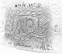 Thumbnail of Rubbing of ABBIA die 1 from Folly Lane, St Albans 1K