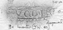 Thumbnail of Rubbing of ALBINVS 1 die 1A from Leicester 71K