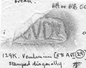 Thumbnail of Rubbing of ALBINVS 1 die 6C from Verulamium 129K