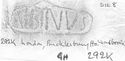 Thumbnail of Rubbing of ALBINVS 1 die 8 from Bucklersbury House, London 292K