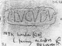 Thumbnail of Rubbing of ALBINVS 1 die 8A from Guildhall Museum, London 187K