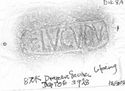 Thumbnail of Rubbing of ALBINVS 1 die 8A from Drapers' Gardens, London 870K