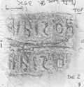 Thumbnail of Rubbing of BISO die 2 from Chester 35K