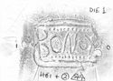 Thumbnail of Rubbing of BONOX(u)S die 1 from Hartshill_2_H61+_549