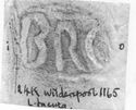 Thumbnail of Rubbing of  BRCO die 1 from Wilderspool 24K