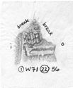 Thumbnail of Rubbing of BVTRIO die 1 from Mancetter_1_W71_22_56