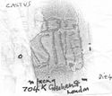 Thumbnail of Rubbing of CASTVS die 4 from London, Gresham Street 704K