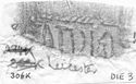 Thumbnail of Rubbing of CATVR die 3 from Leicester 306K