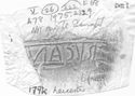 Thumbnail of Rubbing of ERVCANVS die 1 from Leicester 179K
