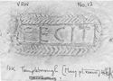 Thumbnail of Rubbing of FECIT No. 12 die  from Templeborough 16K