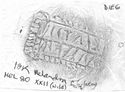 Thumbnail of Rubbing of G.ATTIVS MARINVS die 6 from Melandra Castle 18K