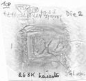 Thumbnail of Rubbing of ICOTASGVS die 2 from Leicester 263K