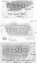 Thumbnail of Group of rubbings of INC102 die 1A