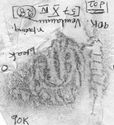 Thumbnail of Rubbing of INC27 die 1 from Verulamium 90K