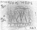 Thumbnail of Rubbing of INC31 die 1 from St Albans 302K