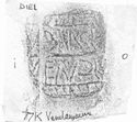 Thumbnail of Rubbing of INC40 die 1 from Verulamium 77K