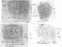 Thumbnail of Group of rubbings of INC44 die 1 and 1A