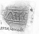 Thumbnail of Rubbing of INC69 die 1 from Leicester 292K