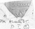 Thumbnail of Rubbing of INC75 die 1 from Alcester 39K