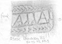 Thumbnail of Rubbing of LALLAIVS die 1 from Brockley Hill 235K