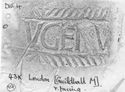 Thumbnail of Rubbing of MATVGENVS 1 die 4 from London, Guildhall Museum 43K