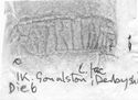 Thumbnail of Rubbing of MAVRIVS die 6 from Gonalston 1K