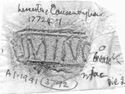 Thumbnail of Rubbing of MINOMELVS die 2 from Leicester Causeway Lane