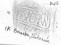Thumbnail of Rubbing of MINOMELVS die 2 from Branston Derbyshire 1k