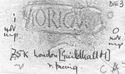 Thumbnail of Rubbing of MORICAMVLVS   die 3 from London Guildhall Museum 75K