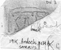 Thumbnail of Rubbing of SARRIVS die 3 from Ardoch 19K