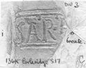 Thumbnail of Rubbing of SARRIVS die 3 from Corbridge 136K