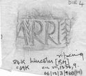 Thumbnail of Rubbing of SARRIVS die 4 from Lincoln 69K