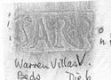 Thumbnail of Rubbing of SARRIVS die 6 from Warren Villas Bedfordshire