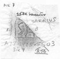 Thumbnail of Rubbing of SARRIVS die 7 from Leicester 253K