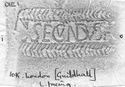 Thumbnail of Rubbing of SECVNDVS die 1 from London, Guildhall Museum 10K