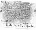 Thumbnail of Rubbing of VALENTINVS die 1 variant 1 from London, N of Tower of London