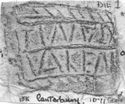 Thumbnail of Rubbing of VALENTINVS die 1 variant 2 from Canterbury 15K