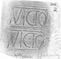 Thumbnail of Rubbing of VICTOR  die 2 from Wall 42K