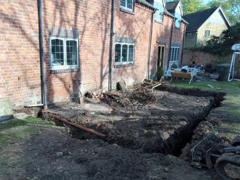 Image from Images from an Archaeological Watching Brief at Oak House, Martin Hussingtree 2021