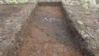 Image from Digital Archive from an Archaeological Evaluation of the Square Enclosure at Aldham Mill Hill, Hadleigh, Suffolk, March 2019