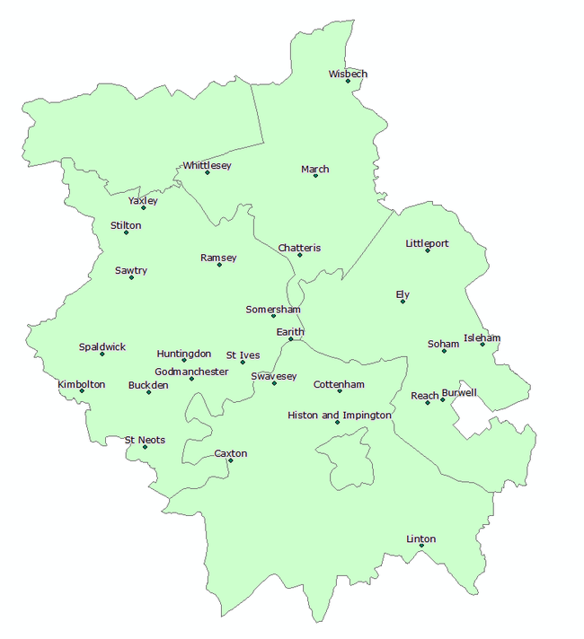 Cambridgeshire Map