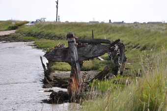 Photograph of Hulk off Orfordness