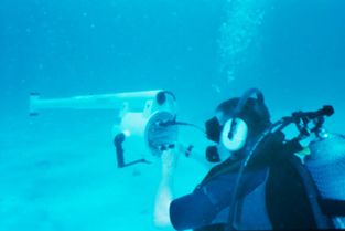Diver held caesium magnetometer