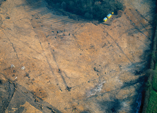 Part of the Roman small town at Billingford, under excavation in advance of aggregate extraction (photograph by Derek Edwards)