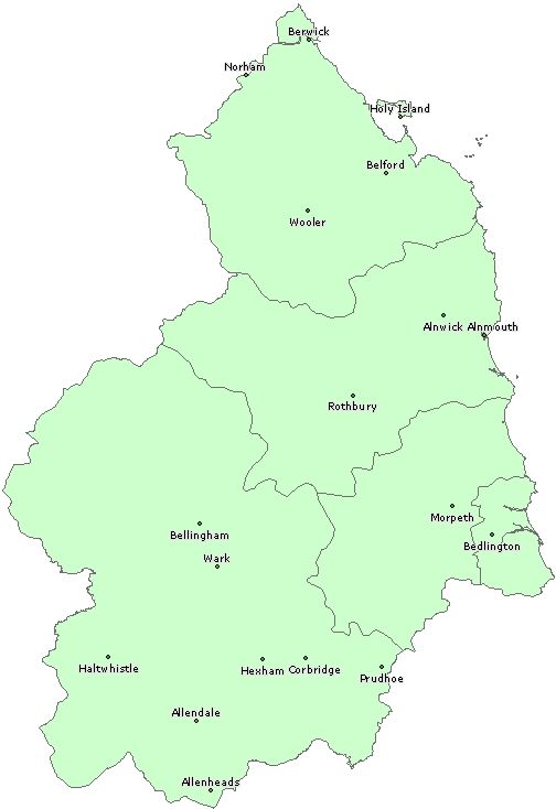 Northumberland Map