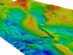 Reconstructed 3D terrain model of the Arun