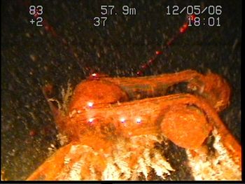 Unidentified wreck feature; still from video