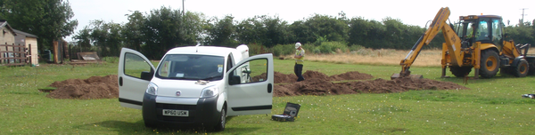 Evaluation at Claphill Lane, Rushwick, Worcestershire. © Cotswold Archaeology